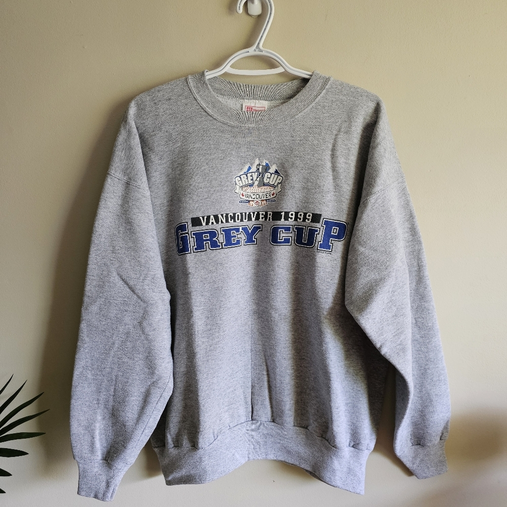 1999 Vintage GREY CUP Sweater Sweatshirt CFL Vancouver Large Men Women